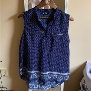 Blue pattern blouse